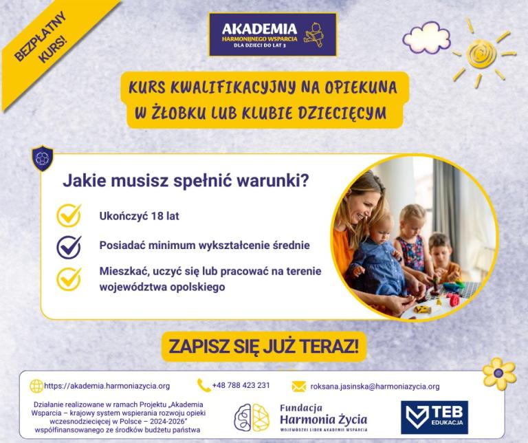 Plakat informacyjny o szkoleniu